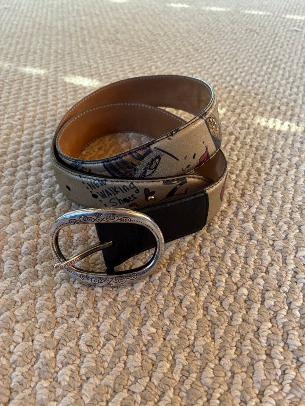 Brighton Belt Fashionista B31522 Multicolored Studded Leather 36